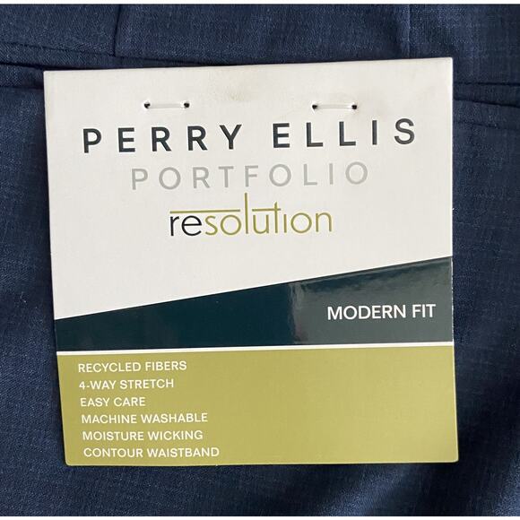 Perry Ellis Portfolio Men's 34x34 Resolution Dress Pant Modern Fit Stretch NEW - Picture 10 of 10